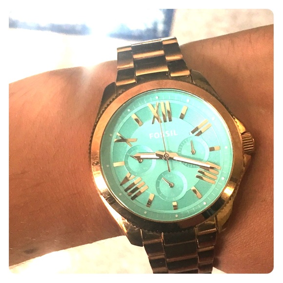 ROSE GOLD AND MINT FOSSIL WATCH Fossil | Accessories | Fossil Watch | Poshmark main image 2